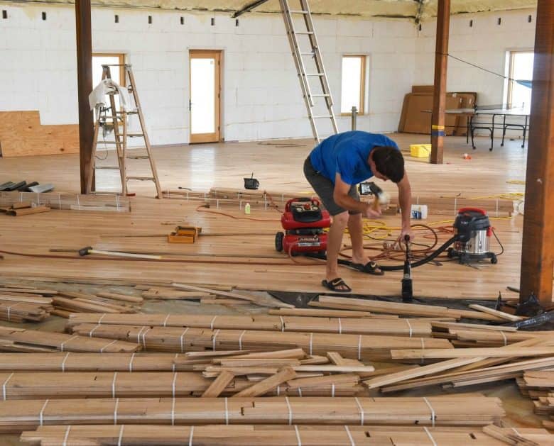 The Wood Floor - Laying the Floor