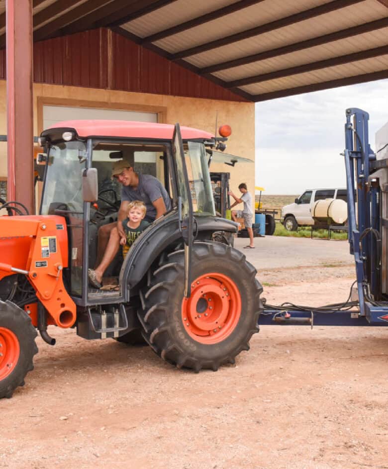 Guys in the tractor