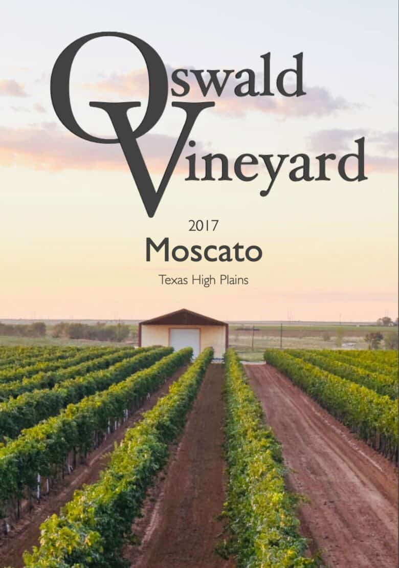 Moscato 2017 - Moscato 2017 Oswald Vineyard wine label