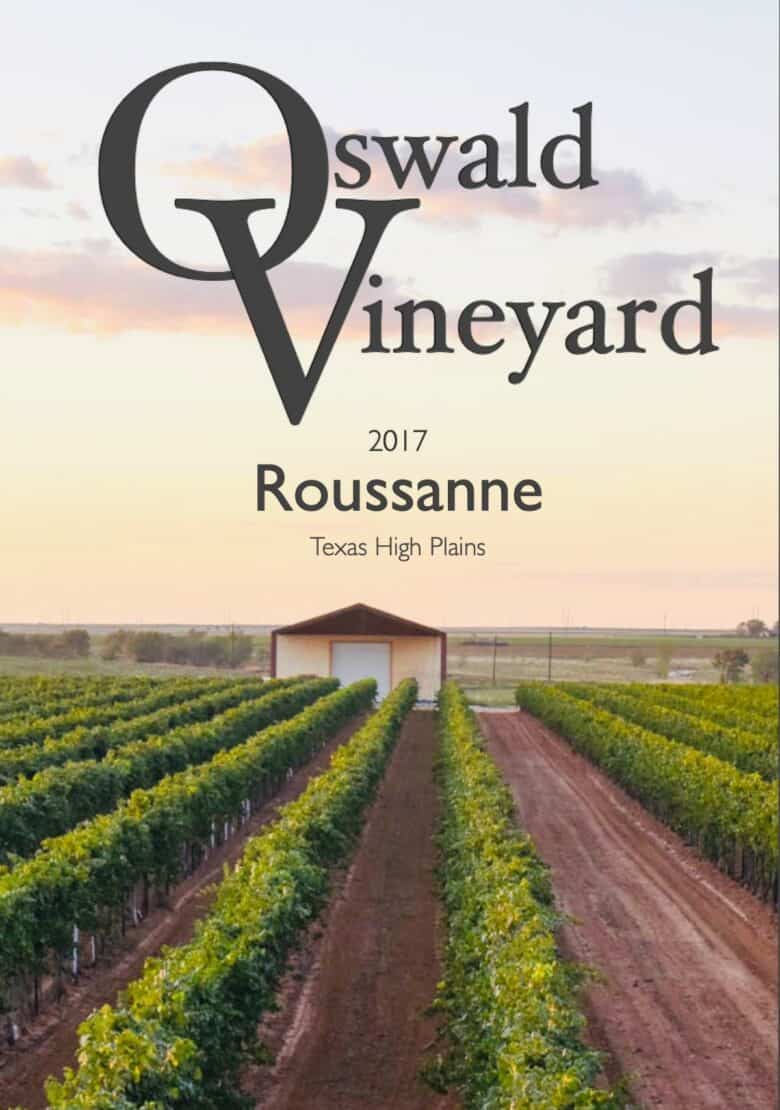 Roussanne 2017 - Roussanne 2017 wine label