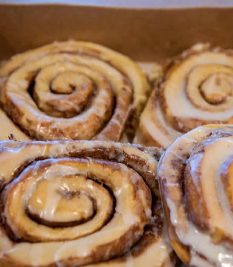 The Market at Oswald Vineyard - cinnamon rolls.