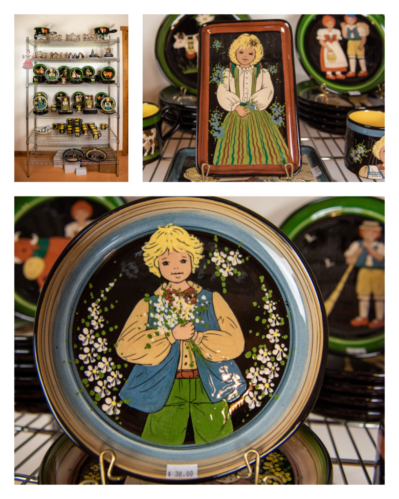 The Market at Oswald Vineyard - collage of pictures of Swiss pottery.