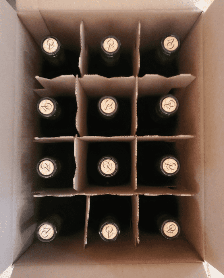 Roussanne 2018 is Bottled and Labeled - bottles in a case